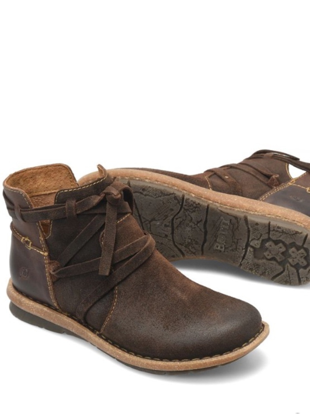 BORN Tarklin Suede Booties, size 8